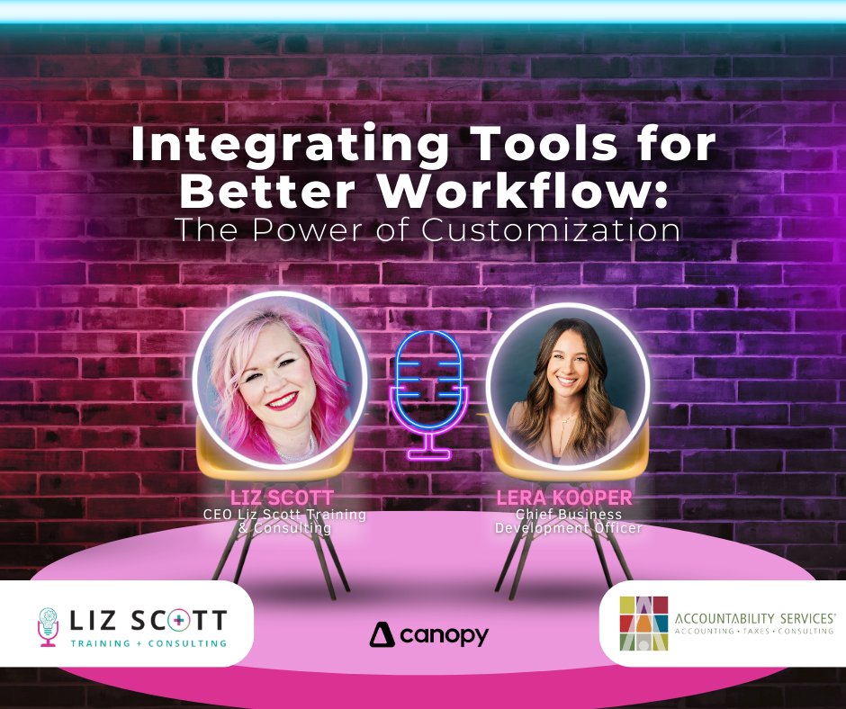 LizScottQBO's tweet image. Loved discussing @Canopy's impact on accounting efficiency with Lera Kooper! Discover how Accountability Services transformed their workflow. Watch the full interview here: loom.ly/222apbE  #AccountingCommunity #WorkflowManagement #Canopy