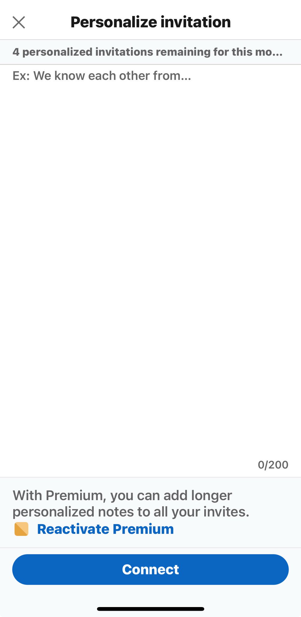 Kapil Gorve on X: "Has LinkedIn limited adding custom message to ...