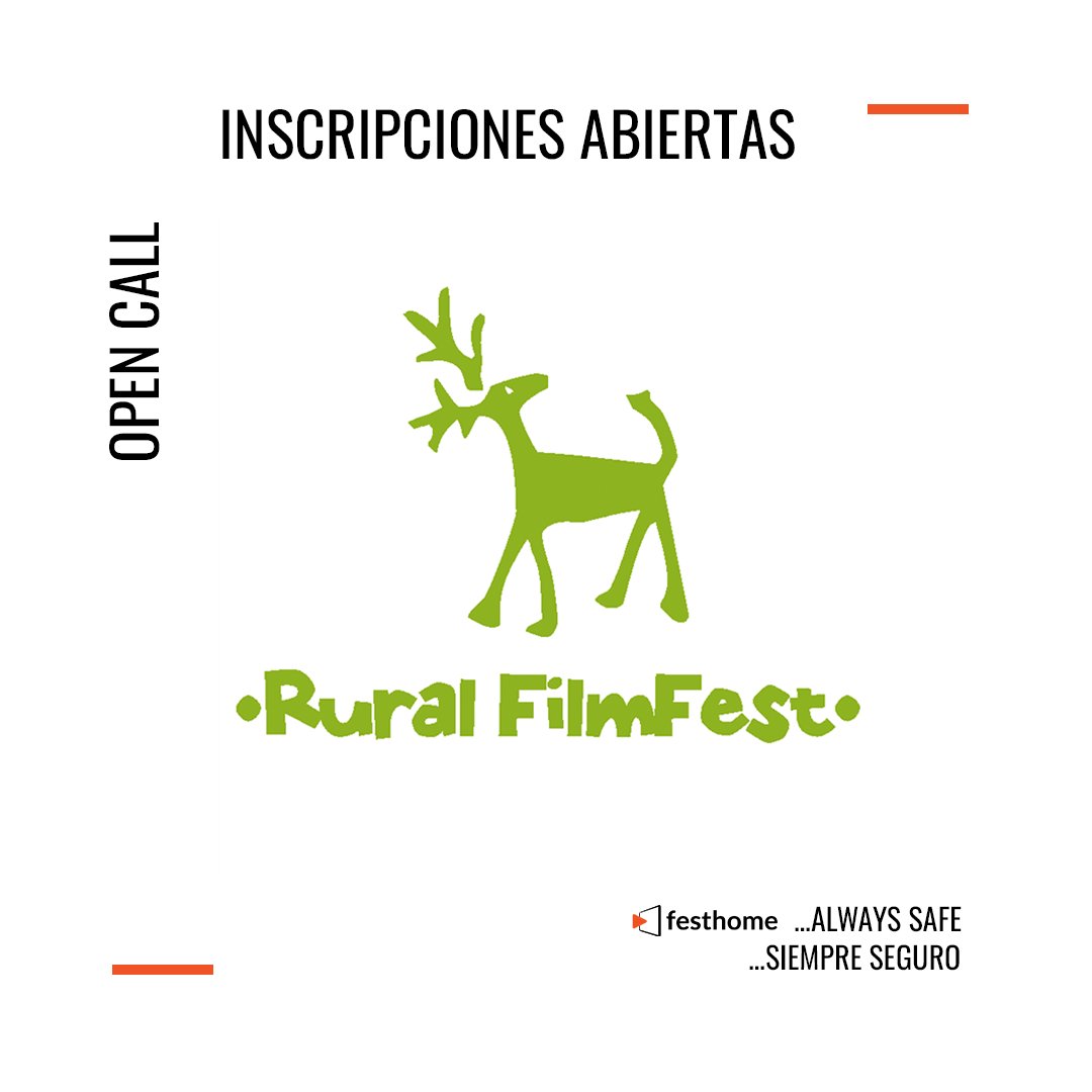 13° Rural Filmfest
@ruralfilmfest

📩 festhome.com/festival/rural…

#callforentries #opencall #filmfestival #film #festival #corto #shortfilm #submissions #inscripciones #festivaldecine #deadline #cinema #convocatoria