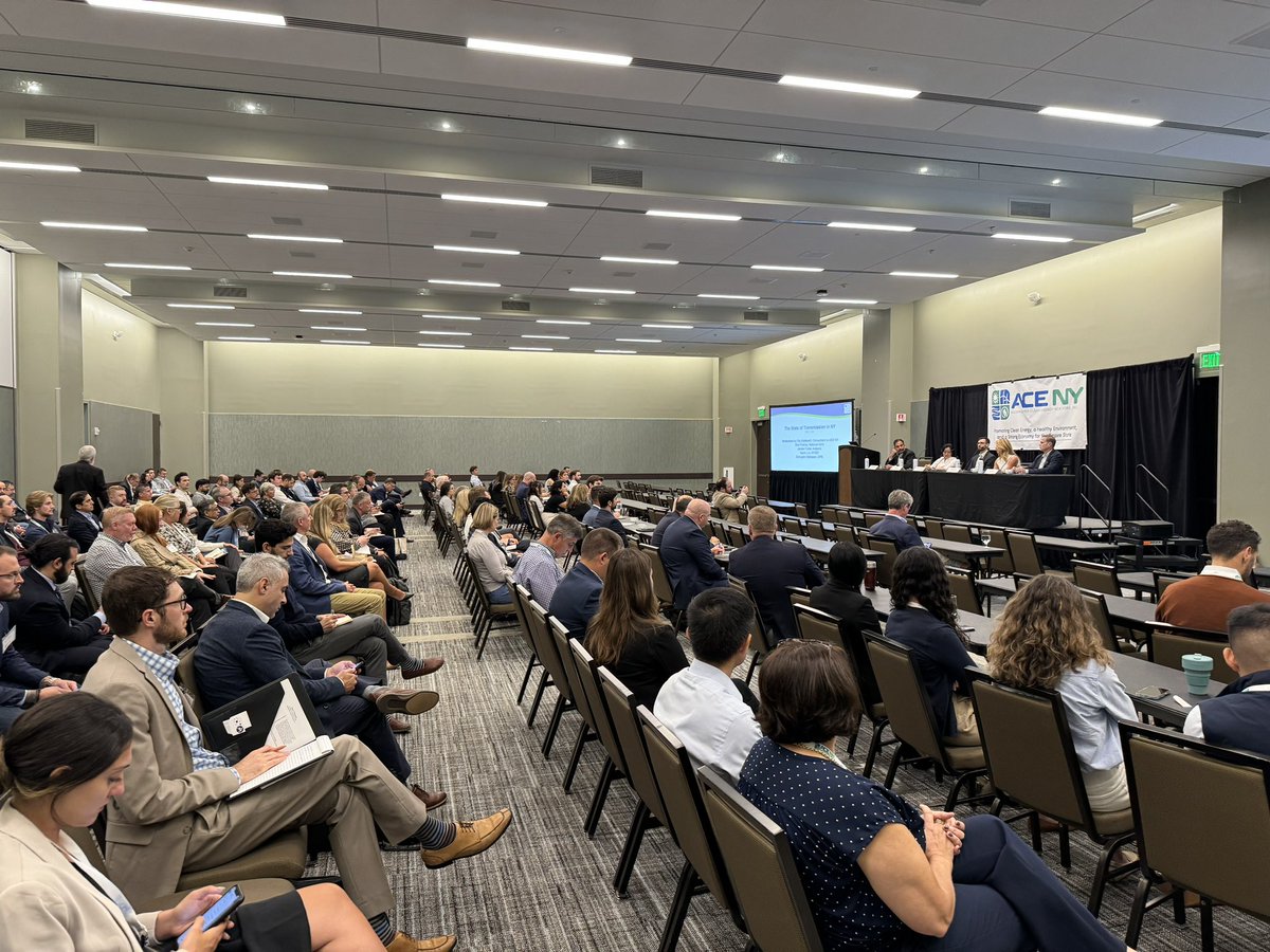 “The State of Transmission in NY” breakout panel at the ACE NY Fall Conference today. Moderated by Raj Addepalli, ACE NY, the discussion included Schuyler Matteson, <a href="/NYSDPS/">NY Public Service</a>, Bart Franey, <a href="/nationalgridus/">National Grid US</a>, Janice Fuller, <a href="/Anbaric/">Anbaric</a>, and Yachi Lin, <a href="/NewYorkISO/">New York ISO</a>.