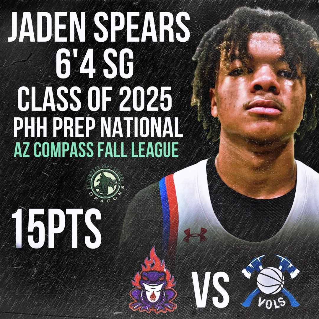Jaden Spears put on a show at the AZ Compass Fall League! 🔥 Locking down on defense, dishing out dimes, and lighting it up from 3—both off the catch and dribble. 💪🏾Plus, his ability to finish strong through contact proves he's the complete package.