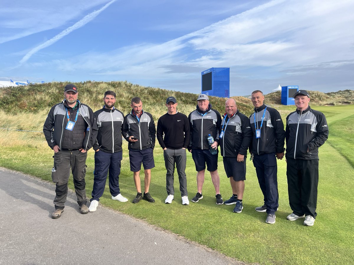jsculliongolf's tweet photo. What a week! Simply incredible. 3am alarms are long forgotten. Very proud to be a part of the @RCDgolfclub greenstaff and loved every second of the @IrishOpen_ #letsdoitagain  @DPWorldTour @BIGGALtd @Amgen @PGA_Ireland https://t.co/0qUNjsuRJh