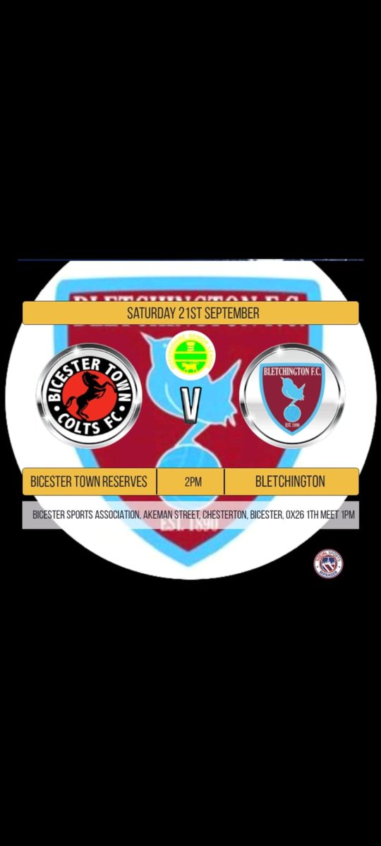 GAMEDAY❕🔥

Bletch travel away this weekend to face off against Bicester Town Reserves for a 2pm kickoff ⚽

UTB💜