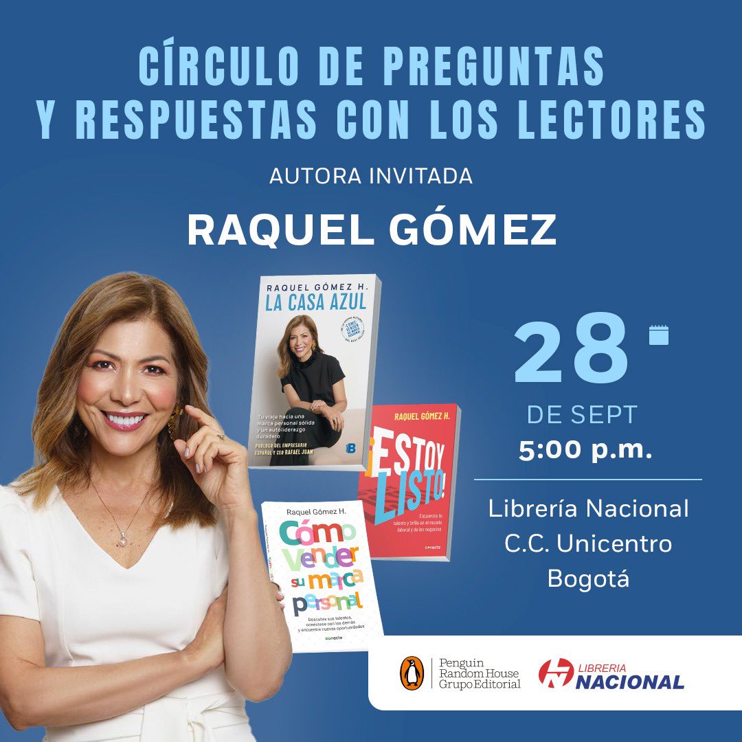 A veces lo que una persona necesita no es una mente brillante que le hable, 
Sino un corazón paciente que le escuche. 

Esta frase célebre hace sentido con el círculo de preguntas con mis lectores. 

Sábado 28 - 5 pm 
<a href="/Lib_Nacional/">Librería Nacional</a>  #Unicentro #bogota 
SIN COSTO.
Cupos límite 💙