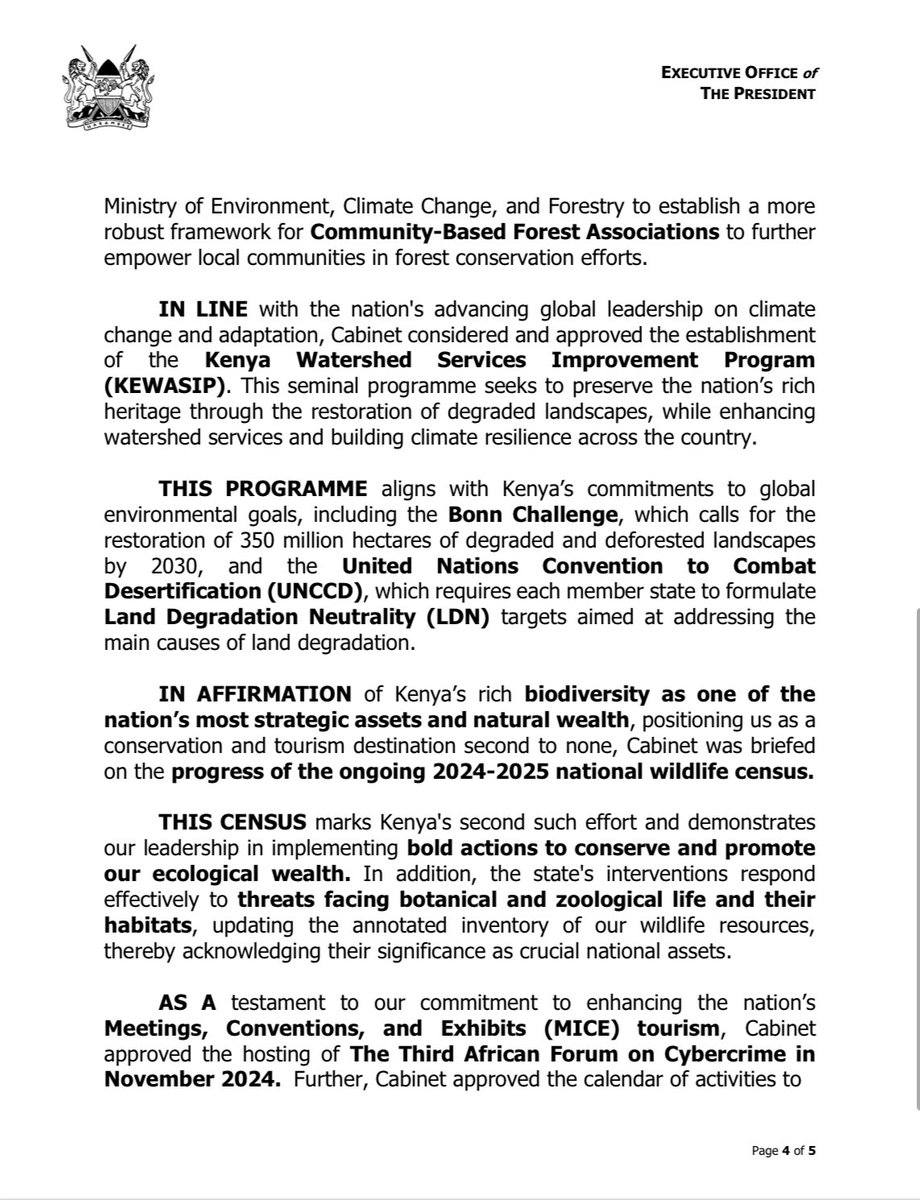 Despatch from Cabinet: