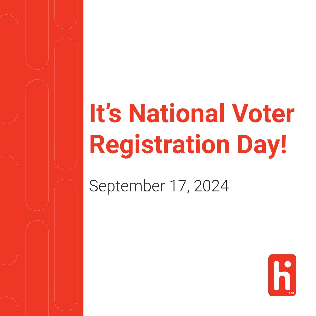 Don't miss your opportunity to vote in the November 5 General Election! Make sure you are registered by visiting eac.gov/voters/registe… #NationalVoterRegistrationDay #vote #HartInterCivic