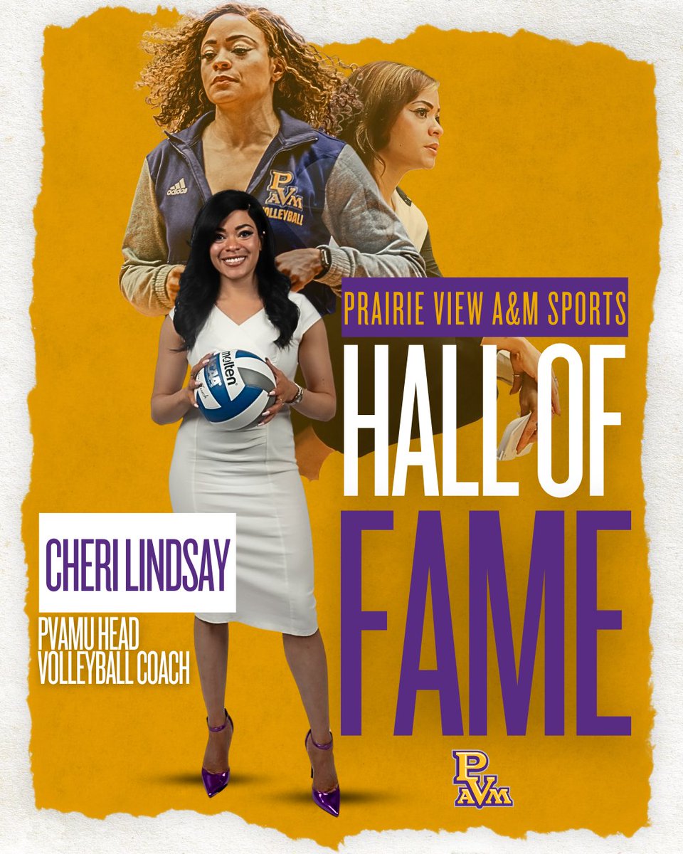 PVAMUVB: Big congrats to Head Volleyball Coach Cheri Lindsay on her induction into the PVAMU Sports Hall of Fame! Your legacy and leadership continue to inspire us all. 🏐💜 #PantherPride #Legendary