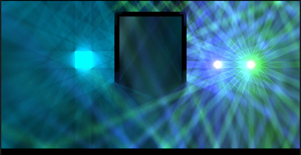 when your 2D raytracer rays have a nonuniform rng fun stuff happens