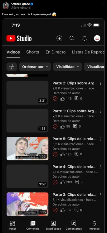 rickyedit's tweet photo. dalas no quiere que veas estos vídeos.

una chica ha expuesto toda la información del caso "Olivita" y dalas lleva semanas censurándola con copyright para que nadie pueda ver lo que hizo hace un tiempo con una niña de 13 años.

la chica ya lo ha denunciado.
suerte, @SereneExpone. https://t.co/1xREhHE1Tg