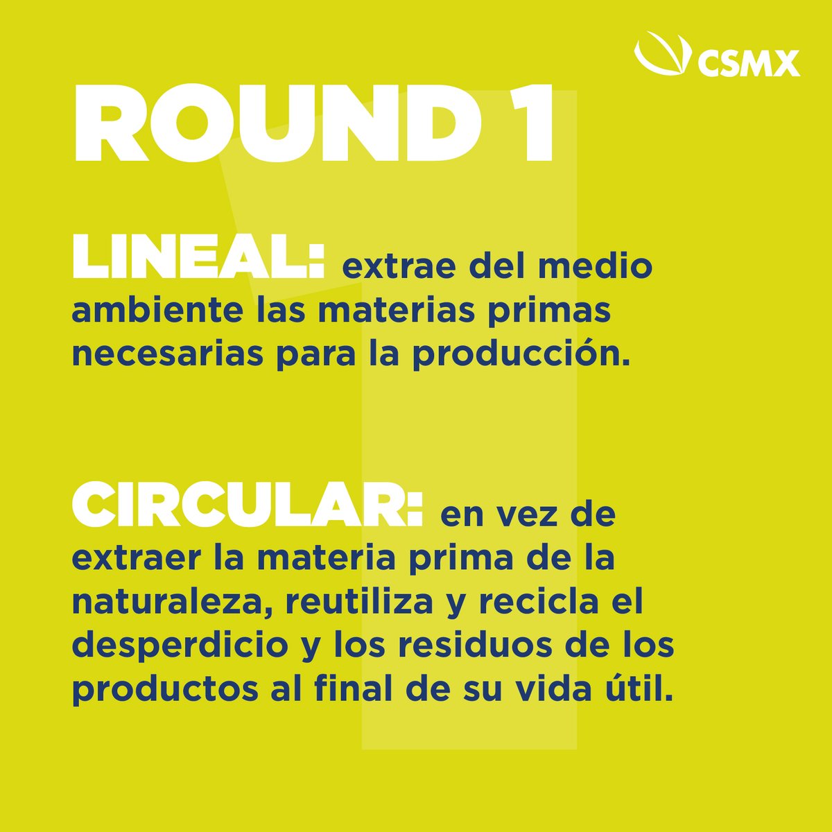 CSMXOficial's tweet photo. Las diferencias entre la economía circular y la economía lineal pueden ser la clave en la lucha contra el cambio climático y la generación de residuos.

En esta batalla, el referí eres tú. https://t.co/8YS9yBhhgG