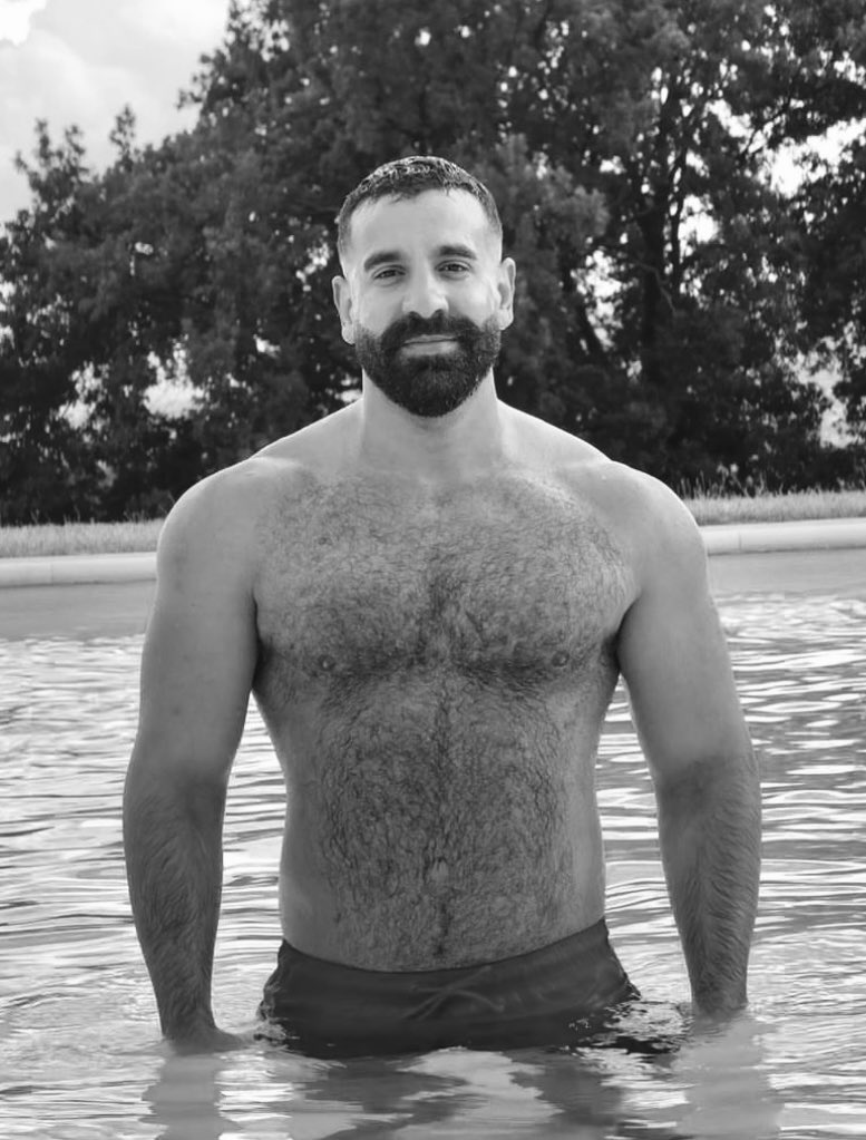 ℍ𝕒𝕚𝕣𝕪 • 𝕄𝕒𝕝𝕖 • ℂ𝕝𝕦𝕓 🥃 (@hairymaleclub): Cute in the pool 🐻🦈  by giuseppes.1994 hairy sc...