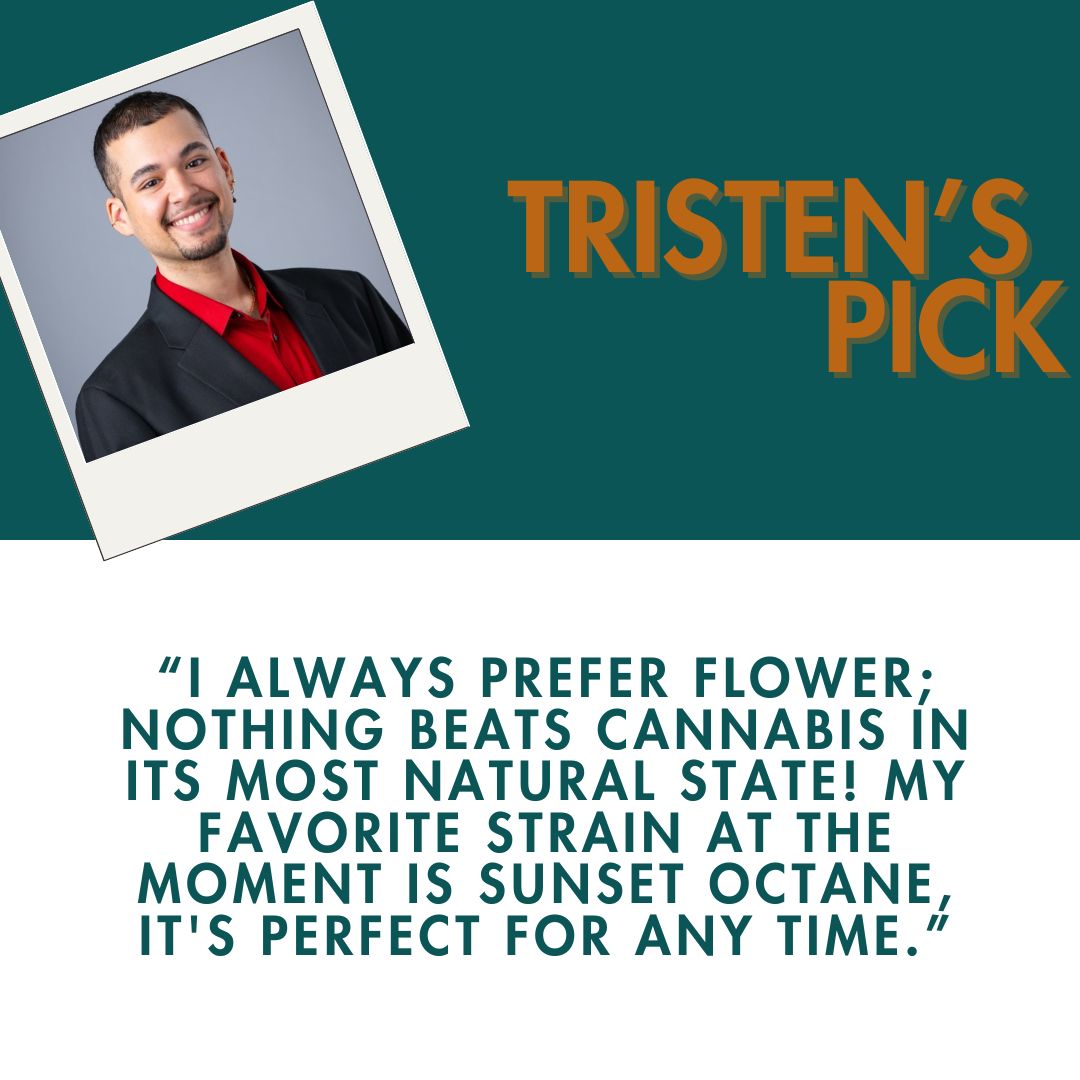 terrascendcorp's tweet photo. ๐ฟEmployee Recommendation!๐ฟIf you're looking for that perfect flower every time, Sunset Octane is for you. Its sweet and sour tropical citrus flavor and aroma provide euphoric energy. Thanks for the recommendation, Tristen! #EmployeePick #TerrAscend #Kindtree https://t.co/J5ogccjgCi