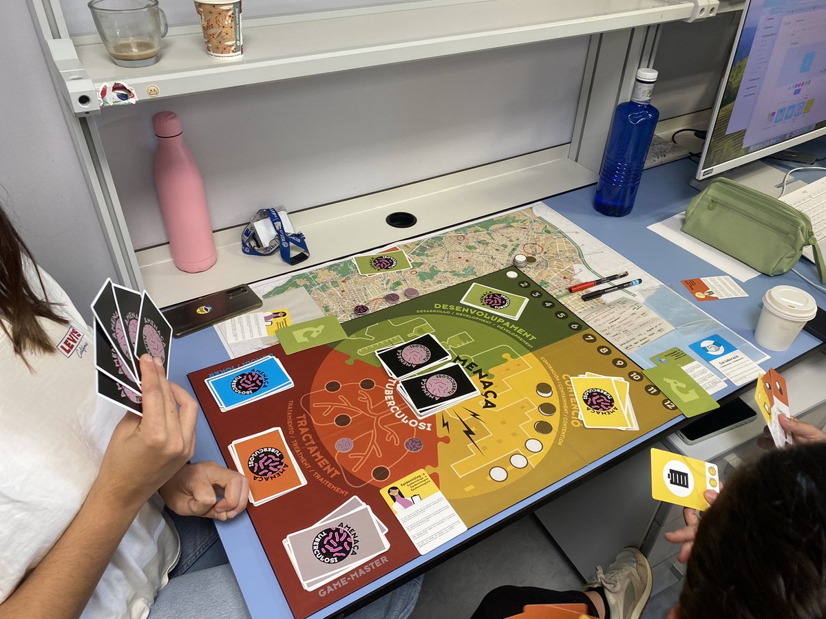 tbexperimental's tweet photo. We're thrilled to introduce our new board game, #AmenaçaTuberculosi!🔬🎲 Designed to boost #TB awareness, it’s a fun &amp; engaging way to learn about prevention and treatment. Join us for its public debut at #EuropeanResearchNight! 🌍 #endTB #NitdelaRecerca @GTRecerca @hgermanstrias https://t.co/dBPrrSF2zA