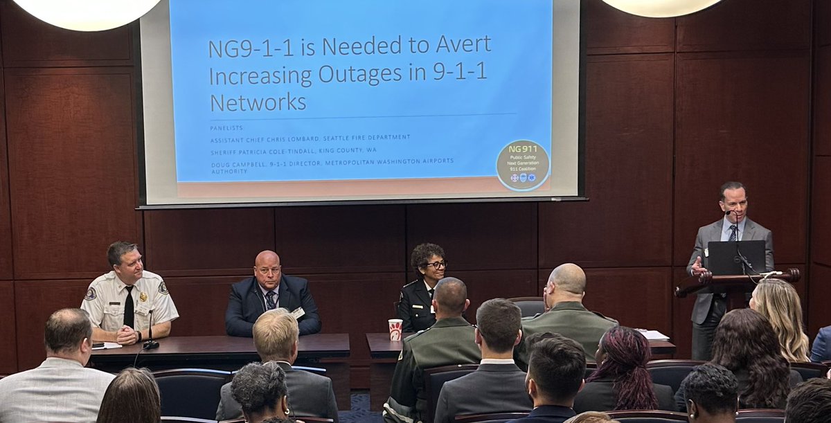 Thank you to <a href="/KingCoSheriff/">KingCoSheriff</a> Patti Cole-Tindall for speaking on a congressional briefing panel regarding Next Generation 911, hosted by the <a href="/NG_911Coalition/">Public Safety Next Generation 911 Coalition</a>.