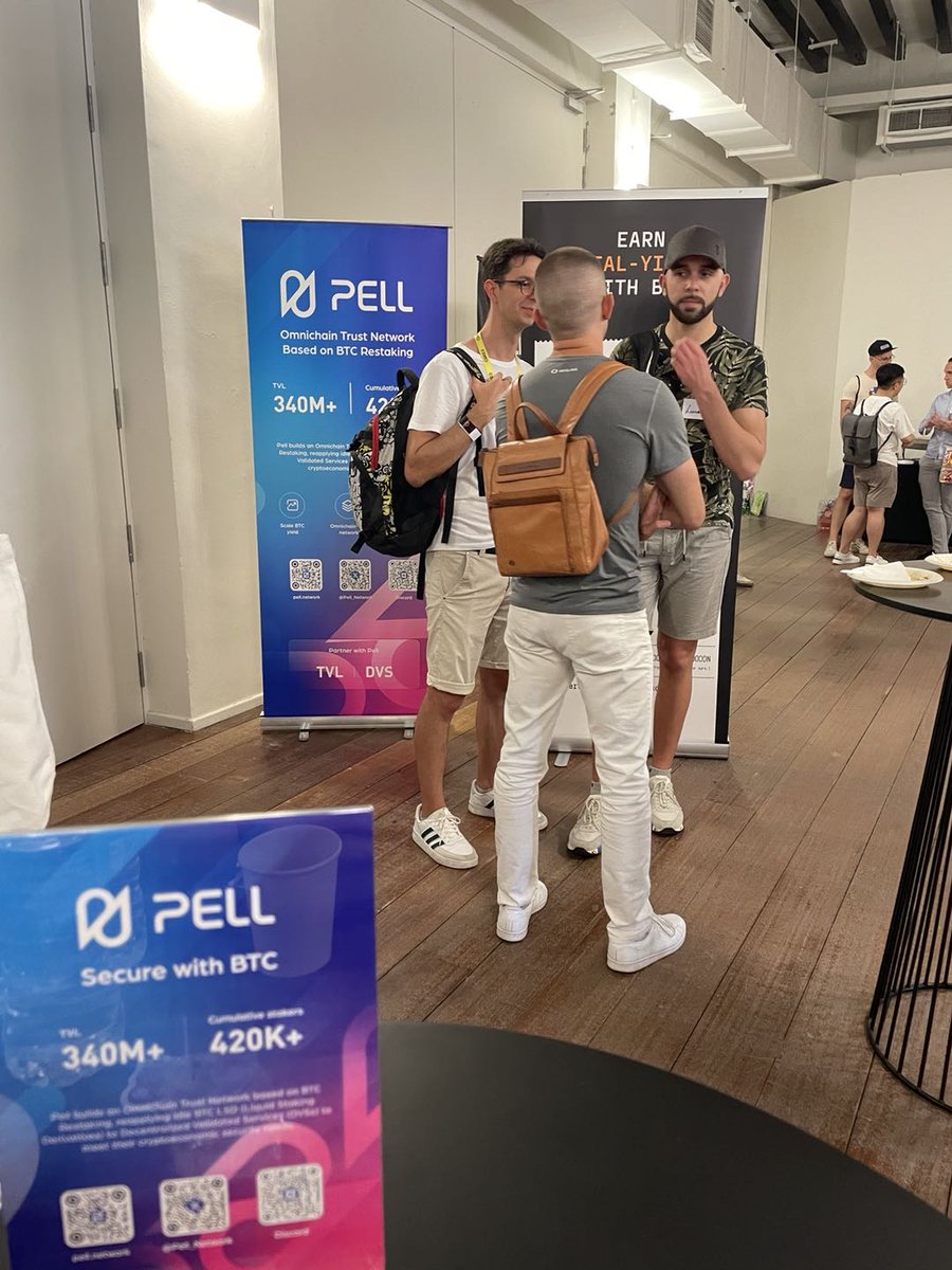 Pell_Network's tweet photo. What a blast at the #BTCfi panel in #Token2049 ! 🚀 @Pell_Network rubbed shoulders with some real BTC rockstars at @Coredao_Org's Bitcoin Fusion event. Mind-blowing chats about Bitcoin!

We're all about making your BTC smarter and safer. 
#SecureYourBTC With Pell https://t.co/eVTuOCuFNB