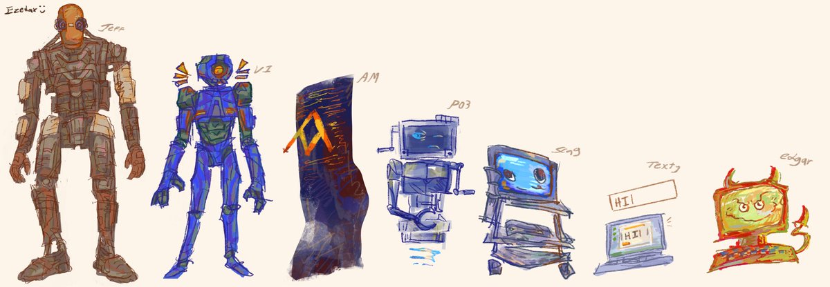 ezedax1's tweet image. awesome robots 

((SOZ if jeff looks a tad bit bad, i had to finish this up before my bedtime)

#Finch #ultrakill #ihnmaims #inscryption #regretavator #HfjONE #electricdreams