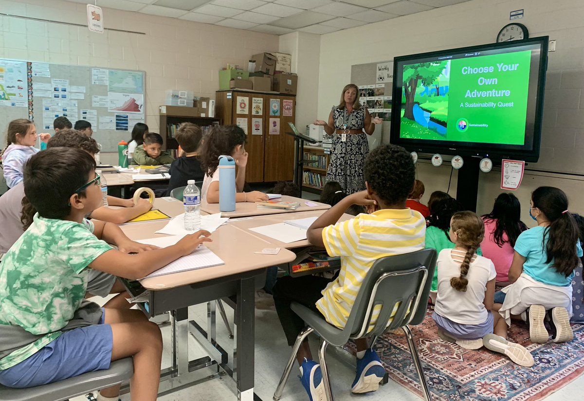 How do we protect our natural resources in Virginia? Trees, water, recycling… 4th grade students went on a Quest…Choose Your Own Adventure… A Sustainability Quest with Mrs. Seipt… 🌳🦉Every decision made in the forest in our Quest affects the whole world. <a href="/PotowmackES/">Potowmack Elementary School</a>