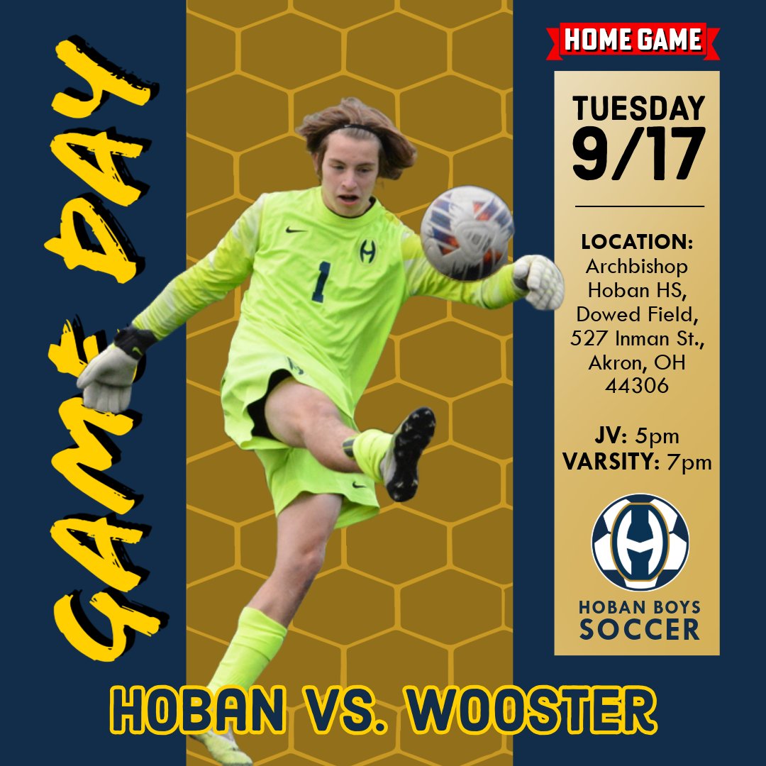 Hoban_Soccer's tweet photo. 🚨 Home Game Alert 🚨  Join us today at #DowedField to make some noise for the boys 📣!  Every cheer counts - let's show Wooster our #KnightPride⚽. #GameDay #GoHobanGo⚔️ #KnightMode https://t.co/nphNxEoJ1i
