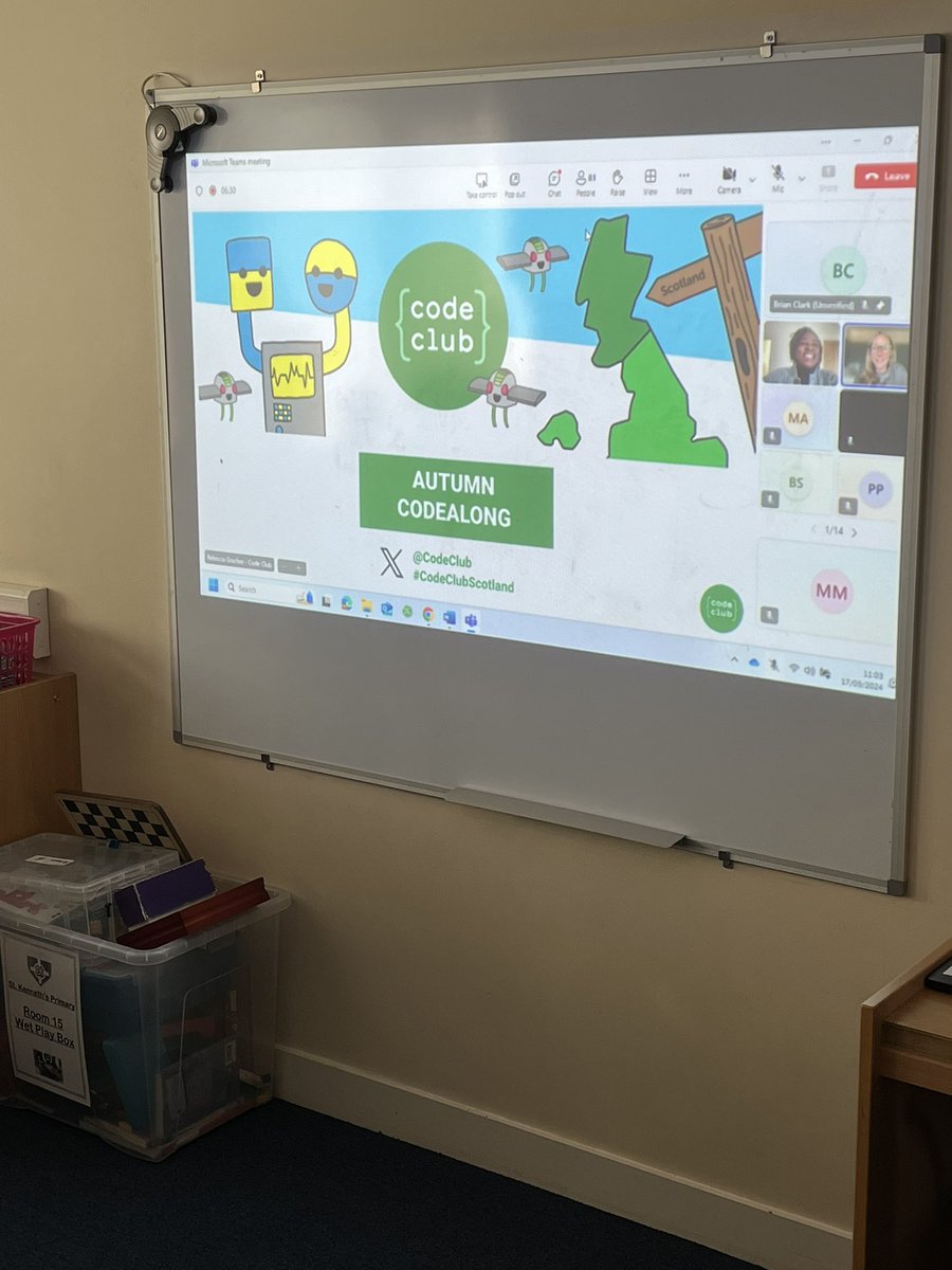stkennethsek's tweet image. Primary 6/7 Room 15 enjoyed the autumn  ‘codealong’ with Brian, Rebecca and Rojeko from the CodeClub this morning! They all successfully created their own ‘ghost’ scratch programmes and had fun adding their own sound effects 😉 Thank you @CodeClub 
#CodeClubScotland