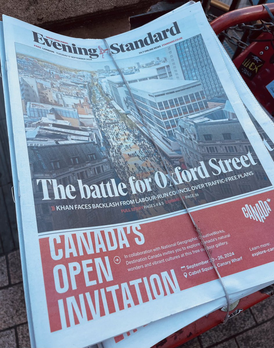 RossLydall's tweet image. Probably my last @EveningStandard front page. Only two more daily editions to come this week. The weekly “London Standard” launches on Thursday next week.