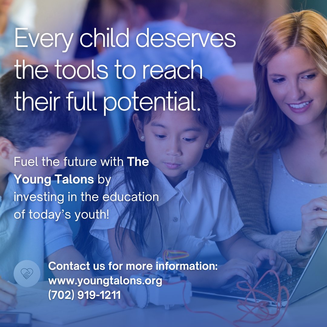 Every child deserves the chance to thrive! 🌱 At The Young Talons, we’re dedicated to helping students reach their full potential. Learn more about our mission at youngtalons.org. #SupportEducation #BrightFutures #YoungTalons