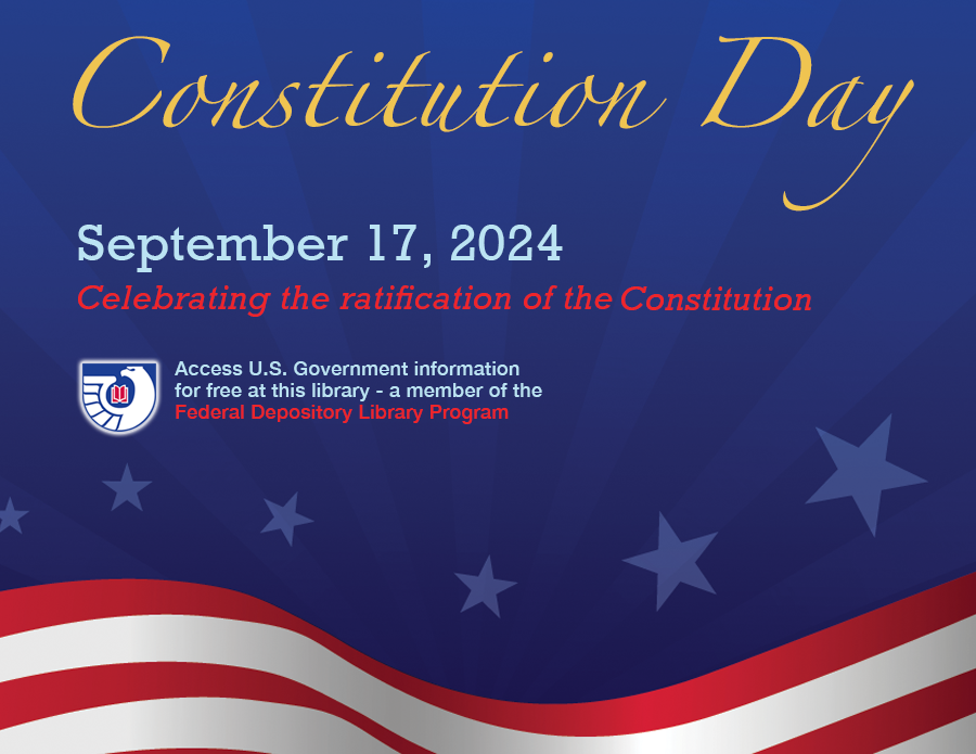 mastatelibrary's tweet photo. Happy Constitution Day!  #ConstitutionDay #FDLP https://t.co/NKm1z3YqjC