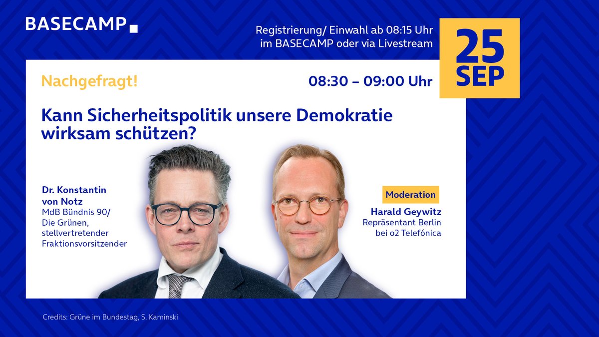 BASECAMP_digital (@basecamp_debate) on Twitter photo Wie wichtig ist die internationale Zusammenarbeit im Kampf gegen Desinformation + welche Schritte sollten auf europäischer Ebene unternommen werden? Fragt <a href="/Geywitz/">Harald Geywitz</a> nächste Woche bei <a href="/Die_Gruenen/">BÜNDNIS 90/DIE GRÜNEN</a> MdB <a href="/KonstantinNotz/">Konstantin v. Notz</a> nach. Dabei sein: t.ly/cC3E_ Wie wichtig ist die internationale Zusammenarbeit im Kampf gegen Desinformation + welche Schritte sollten auf europäischer Ebene unternommen werden? Fragt <a href="/Geywitz/">Harald Geywitz</a> nächste Woche bei <a href="/Die_Gruenen/">BÜNDNIS 90/DIE GRÜNEN</a> MdB <a href="/KonstantinNotz/">Konstantin v. Notz</a> nach. Dabei sein: t.ly/cC3E_