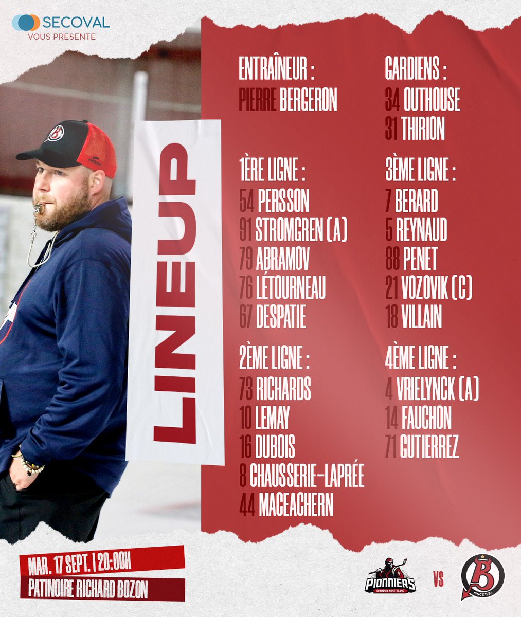 DiablesRouges05's tweet photo. ⚡ LINE-UP ⚡️
L'équipe victorieuse du derby est reconduite pour la deuxième journée ! 😤
❌️ Bonnardel, Villiot
#LetsGoDR | #CHABRI https://t.co/u9gjhgi43o