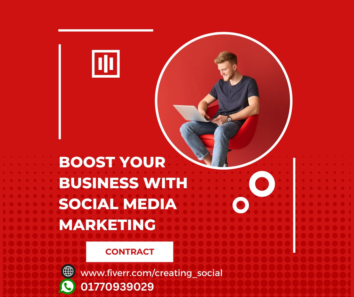 creating_social's tweet image. Social media marketing has become crucial for businesses due to several reasons
 Social media platforms have billions of active users, providing businesses with a vast audience that can be targeted based on demographics, 
More information : fiverr.com/s/e67Ny4Y