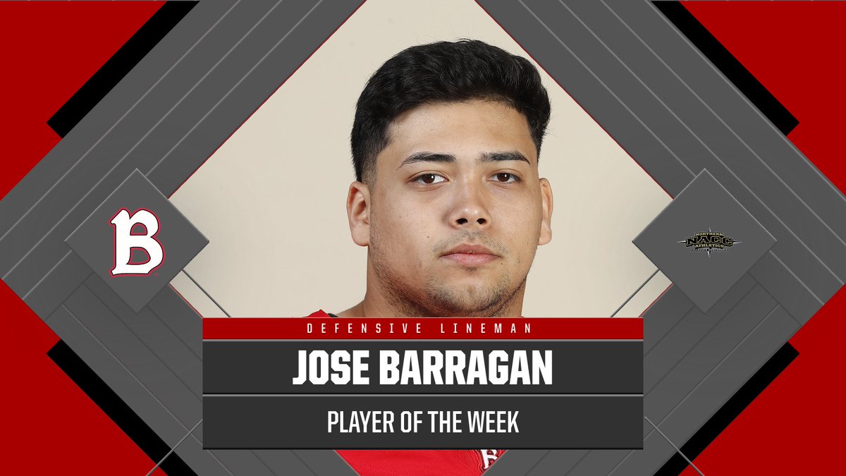 FB | Defensive Player of the Week from <a href="/NACC_sports/">NACC</a> - Jose Barragan of <a href="/BenUFootball/">Benedictine Football</a> - 10 tackles, forced fumble, fumble recovery and 2 TFL