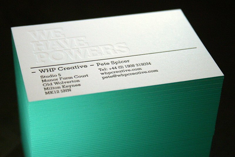 One from our archives but worth another look. This edge colour is still one of the most popular colours we use and it’s easy to see why - the colour just pops! A blind deboss and black letterpress ink on Colorplan. 
#letterpress #edgepainting #businesscards