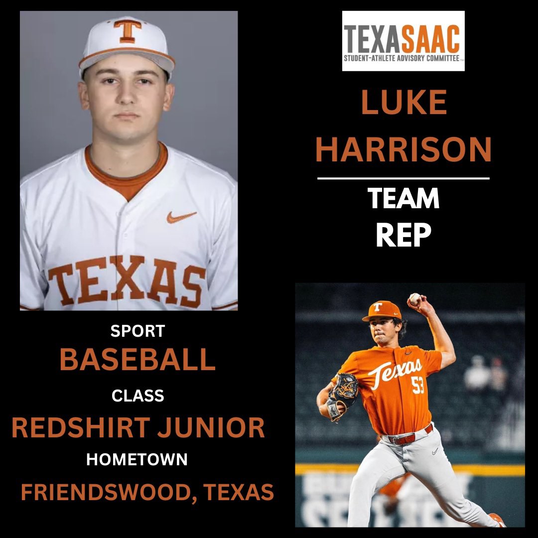 TexasSAAC's tweet image. This week we will be introducing our 2024-2025 SAAC reps.
First up we have our Baseball SAAC reps, Luke Harrison and Oliver Service!โพ๏ธ๐ค๐ผ