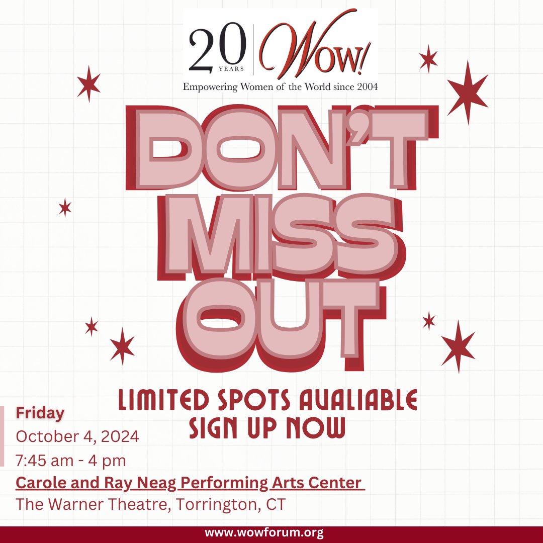 🚨 Tickets are selling fast! Don’t miss out! 🚨
The WOW Forum is back!
🎟 Reserve your spot today: Visit wowforum.org to secure your tickets before they’re gone!