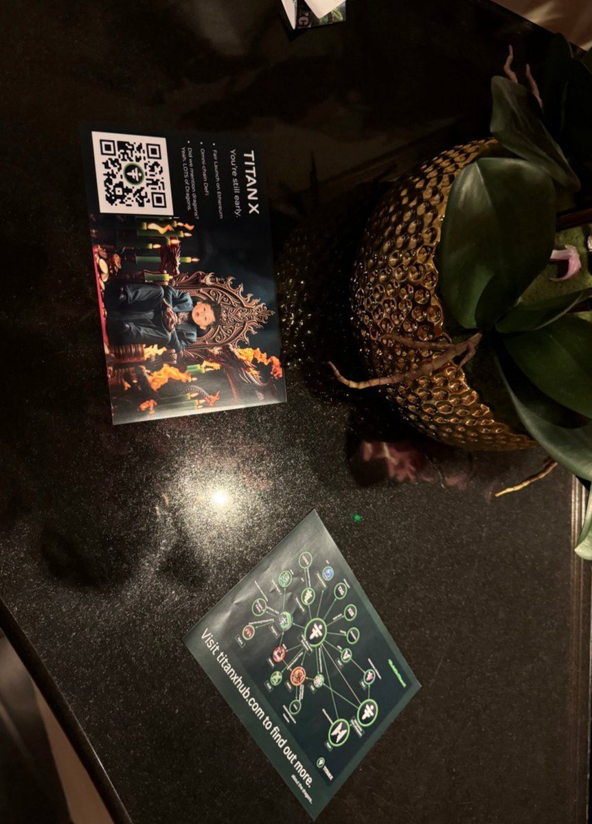 people are spreading $TITANX &amp; #BuildOnTitanX flyers at #Token2049 in Singapore haha!

I had no idea this was happening

you guys are so f'ing awesome seriously