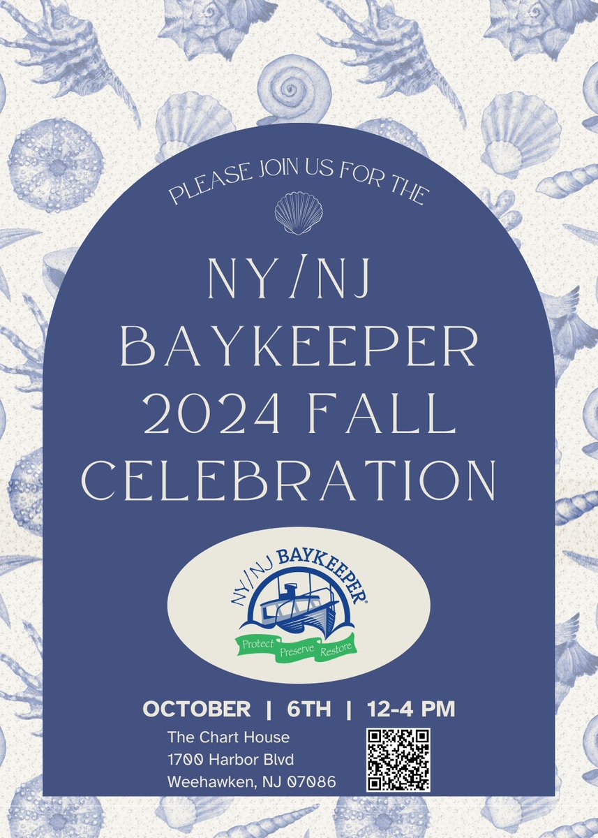 Join us for the NY/NJ Baykeeper 2024 Fall Celebration on October 6th! 🎉 Celebrate 35 years of protecting the NY/NJ Harbor with us as we honor environmental champions. 🌱🍽️

📅 Date: 10/6/24
🕛 Time: 12-4 PM
📍 Location: The Chart House
Don't miss out!
secure.everyaction.com/smuYo91qz0WSyv…