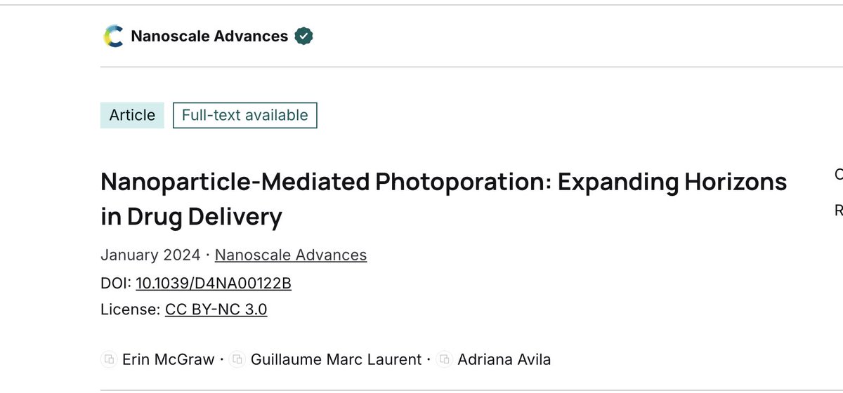 Is drug delivery to fungi, bacteria and algae overlooked? 

New therapies might emerge by targeting these often-ignored organisms! Explore our review on photoporation—a technique using lasers and nanoparticles that permeates hard-to-transfect cells. 

pubs.rsc.org/en/content/art…
