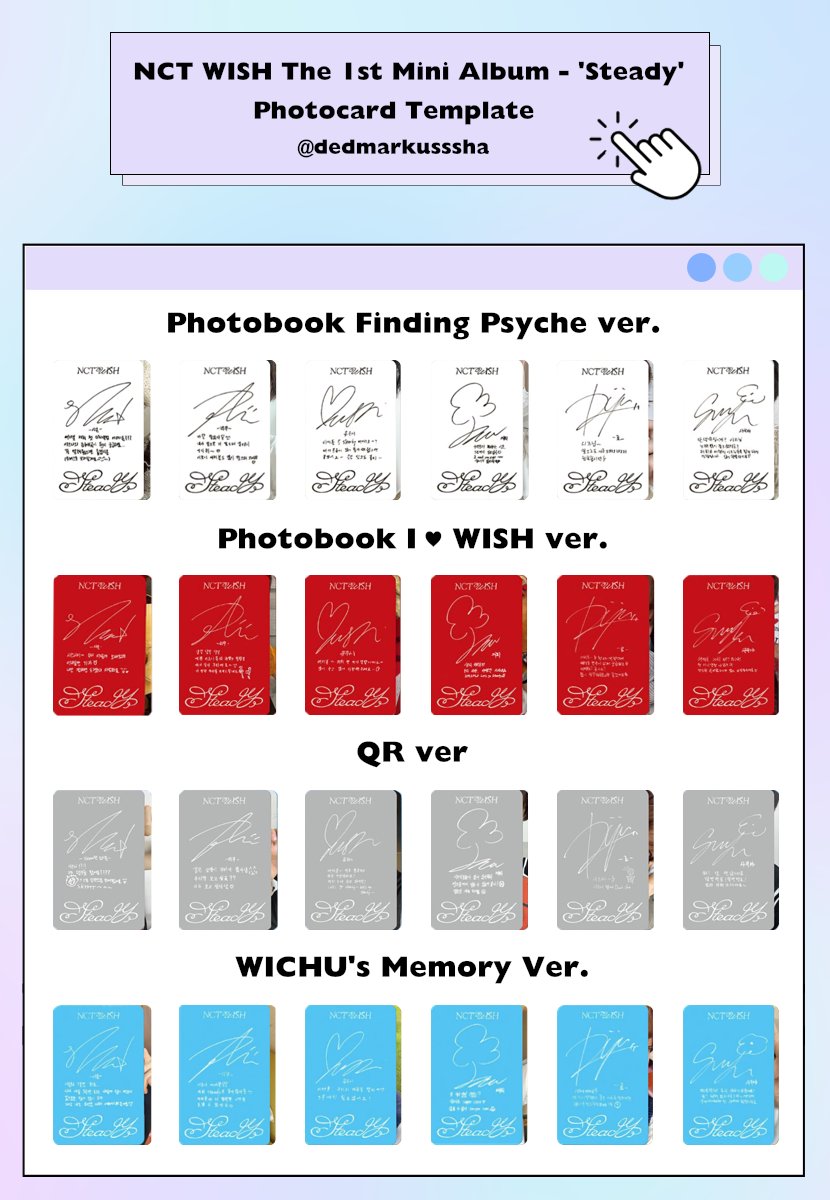 NCT WISH The 1st Mini Album - 'Steady' All Album Photocard