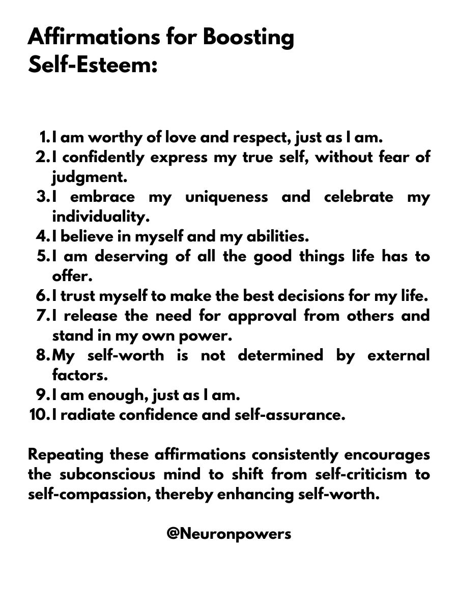 neuronpowers's tweet photo. Affirmations for Boosting Self-Esteem https://t.co/lapEEGns3U