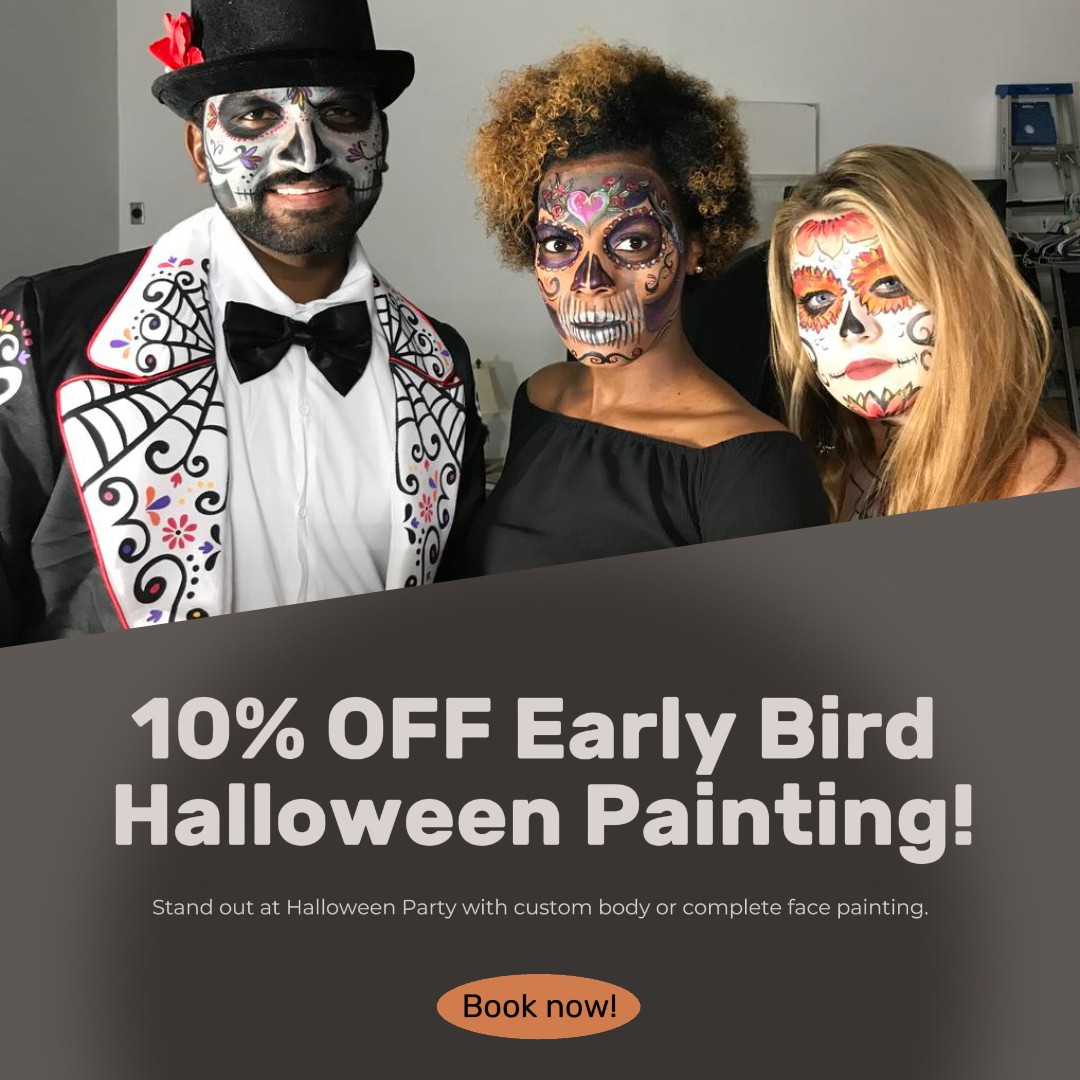 abcbodyart's tweet photo. 👻 Trick or treat yourself to a stunning transformation this Halloween 🧟‍♂️ Secure your spot for Body Painting sessions and enjoy the early bird discount. Don't wait. Schedule your appt now #HalloweenMakeover #SpecialDiscount #LimitedTimeOffer #abcbodyart
https://t.co/rm50MXIgIP https://t.co/yhDdWd5ZDG