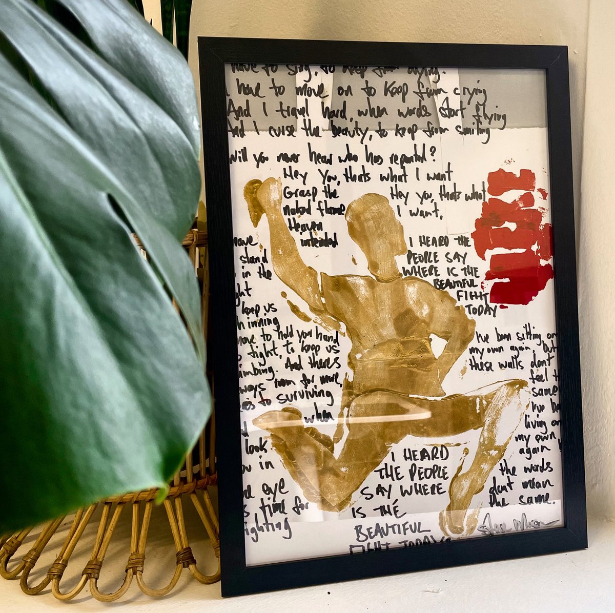 COMPETITION TIME. Sign up to my mailing list for the chance of a lifetime to win this one-of-a-kind lyric sheet of ‘The People Say’. PLUS! Thunderously exciting Christmas news next week….

Sign up here: stevemasontheartist.com