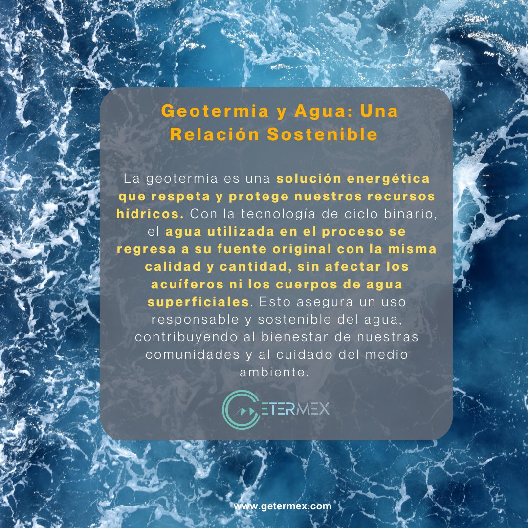 getermex's tweet photo. La geotermia representa una opción limpia, sostenible y responsable para generar energía renovable en México, cuidando nuestros recursos naturales y beneficiando a las comunidades locales. 💚 #EnergíaSustentable #GETERMEX #Geotermia #CuidadoDelMedioAmbiente #energiarenovable https://t.co/27i9PlC53t