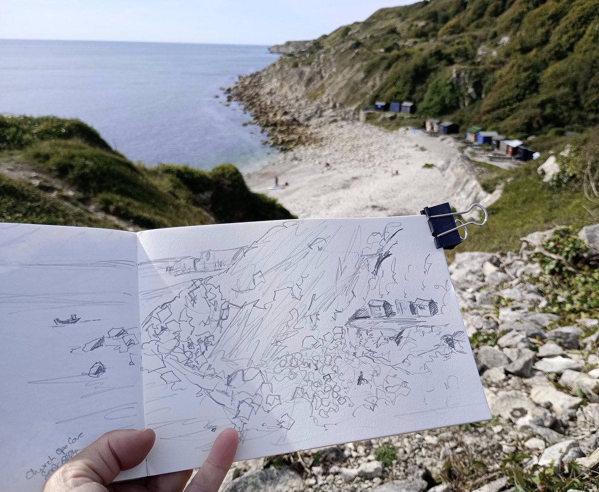 Church Ope Cove, Portland #sketching #sketchbook