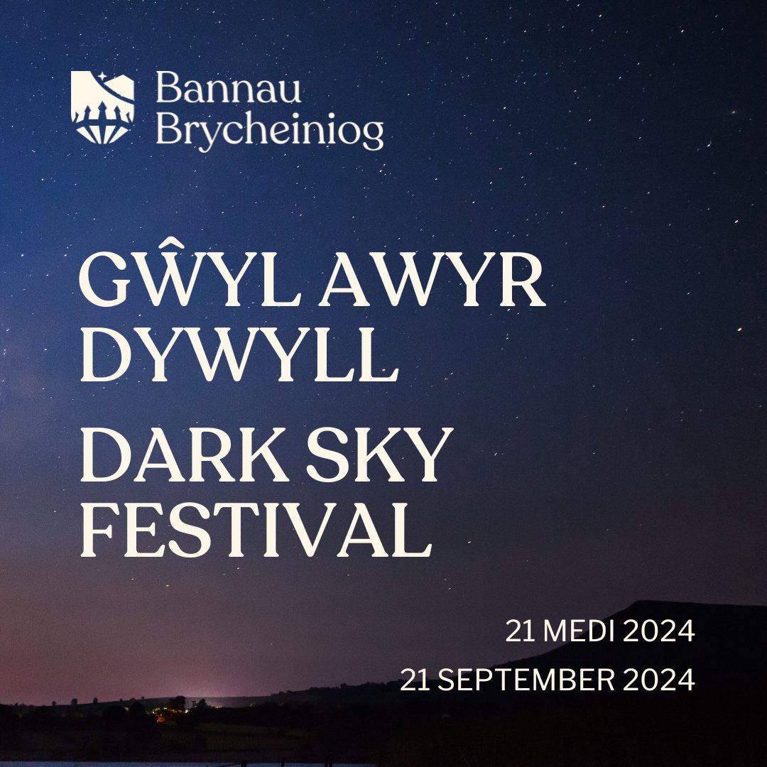 Join us this Saturday for our Dark Sky Festival! 

Bannau Brycheiniog Dark Sky Festival 🌠
📅 Saturday, 21 September 2024
📍 National Park Visitor Centre, Libanus