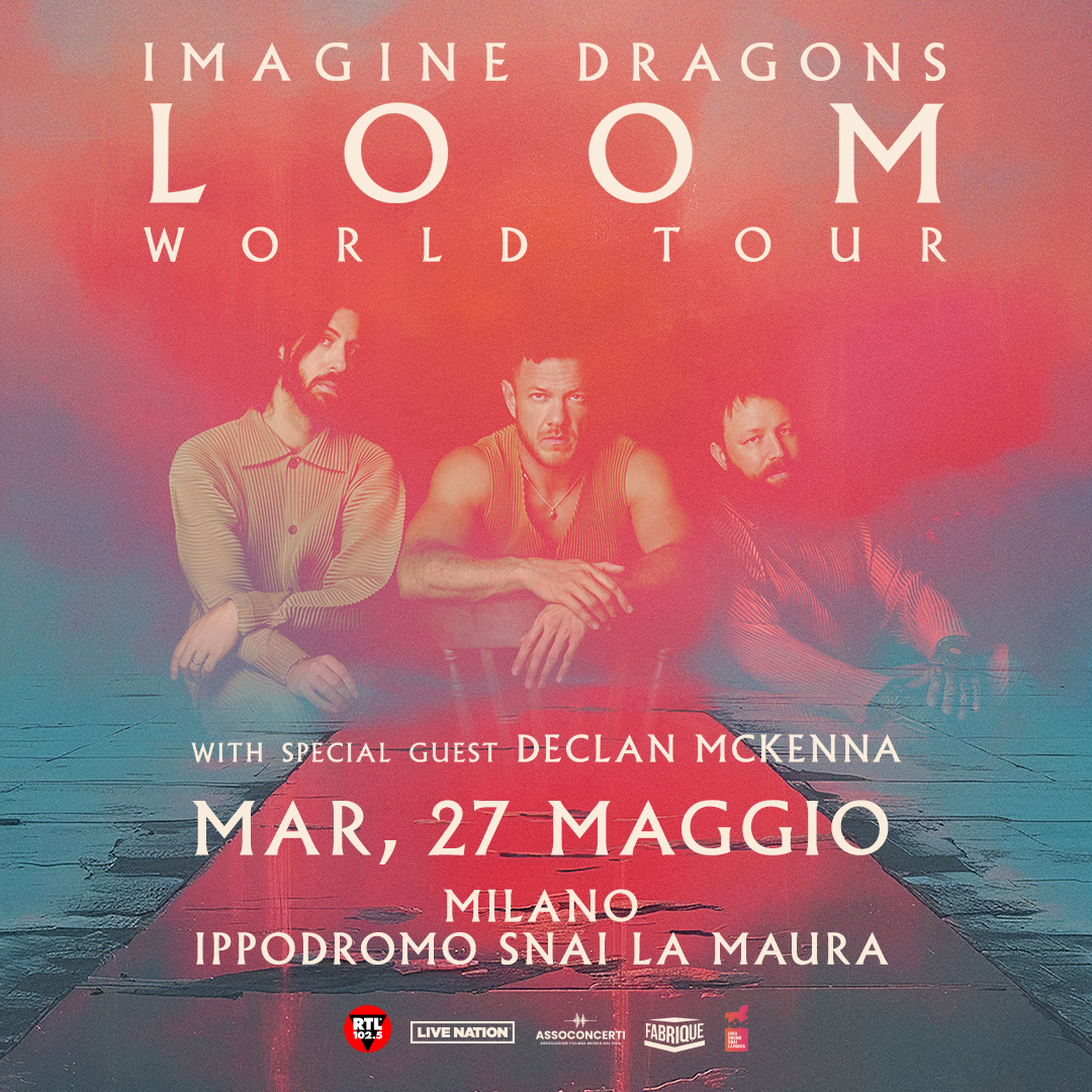 Gli #ImagineDragons hanno scelto Milano come prima data in Europa del LOOM World Tour!🐉💥

I titolari di carta Mastercard avranno accesso prioritario ai biglietti dalle 11:00 del 20/09 fino alle 11:00 del 23/09.

🎟️ Vendita generale dalle 11 del 23/09 su livenation.it