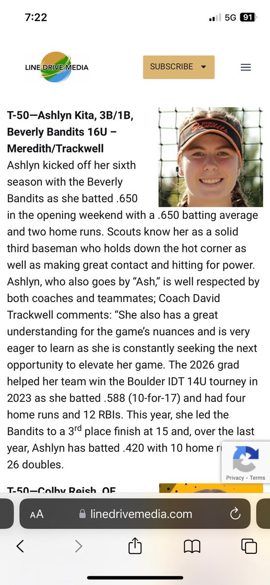 Ashlyn Kita (@ashlyn_kita01) on Twitter photo Thank you so much to <a href="/LineDsoftball/">Line Drive Media</a> for ranking me in the top 50 of this amazing class of athletes!! <a href="/los_stuff/">Carlos Arias</a> <a href="/BrenttEads/">Brentt Eads</a> <a href="/BanditsTrackMer/">Beverly Bandits Premier Trackwell/Meredith 16U</a> <a href="/kylehardin08/">Kyle Hardin</a> Thank you so much to <a href="/LineDsoftball/">Line Drive Media</a> for ranking me in the top 50 of this amazing class of athletes!! <a href="/los_stuff/">Carlos Arias</a> <a href="/BrenttEads/">Brentt Eads</a> <a href="/BanditsTrackMer/">Beverly Bandits Premier Trackwell/Meredith 16U</a> <a href="/kylehardin08/">Kyle Hardin</a>