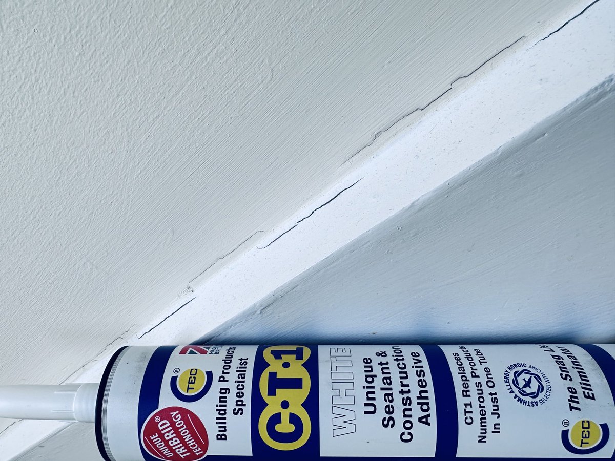Cracks along your stairs? I’m yet to discover a better product to resolve the issue. It flexes, is super strong too. Always remove old caulk before application.