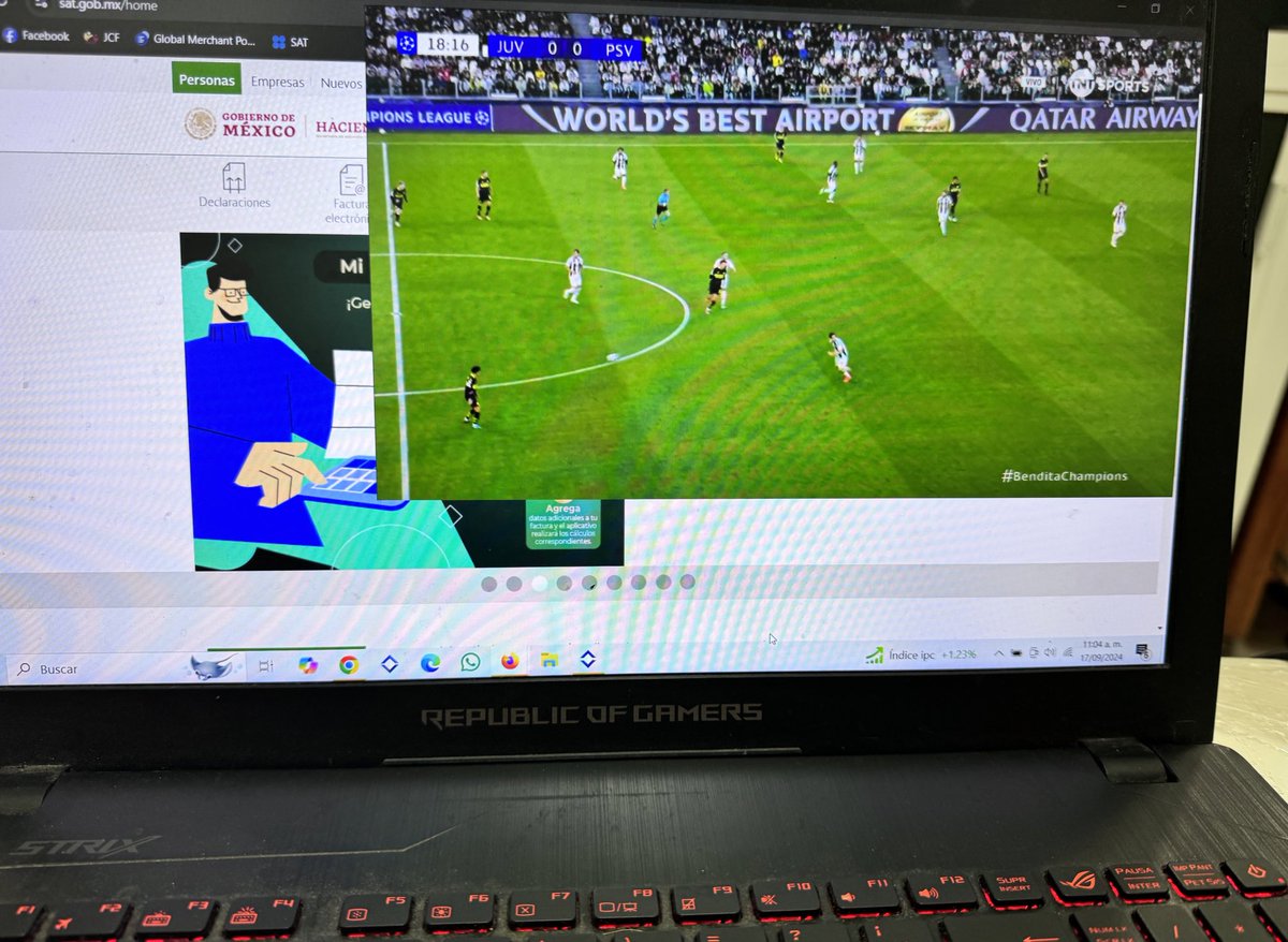 DobleO09's tweet photo. #BenditaChampions @LaReimers #Champions #JuvePSV 

Celebrando mi cumpleaños con un ojo al trabajo y otro a la Champions!!
Felicítenme bandita🥺 https://t.co/S13kkG9hOE