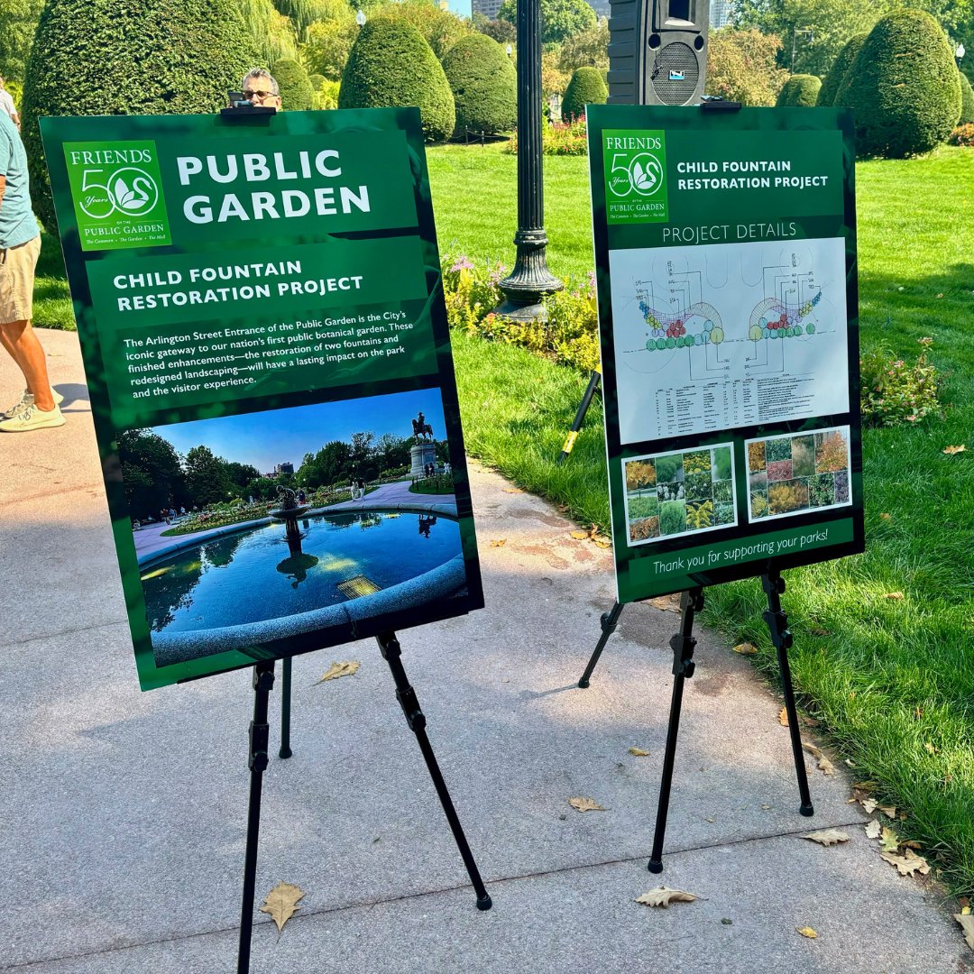 Boston Parks and Recreation Department (@bostonparksdept) on Twitter photo Today we celebrated the restored Child Fountain and re-opened Arlington St. entrance in the Boston Public Garden! 🦢 This <a href="/FOPG/">Friends of the Public Garden</a> 50th anniversary project includes restored fountains, new benches, lighting & a sustainable water system.
⛲: bit.ly/childfountain Today we celebrated the restored Child Fountain and re-opened Arlington St. entrance in the Boston Public Garden! 🦢 This <a href="/FOPG/">Friends of the Public Garden</a> 50th anniversary project includes restored fountains, new benches, lighting & a sustainable water system.
⛲: bit.ly/childfountain