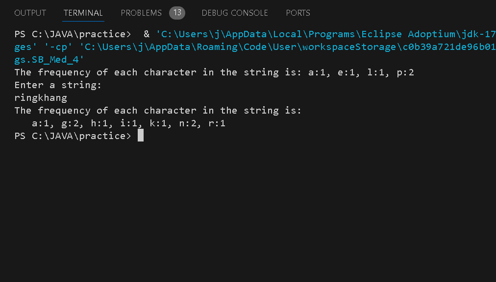 I learned about string builder in #Java and solved some easy and medium problems Here is one of those: 

Here I need to print the frequency of a word in a given string.

Any other easy and simple way to solve it, please let me know!