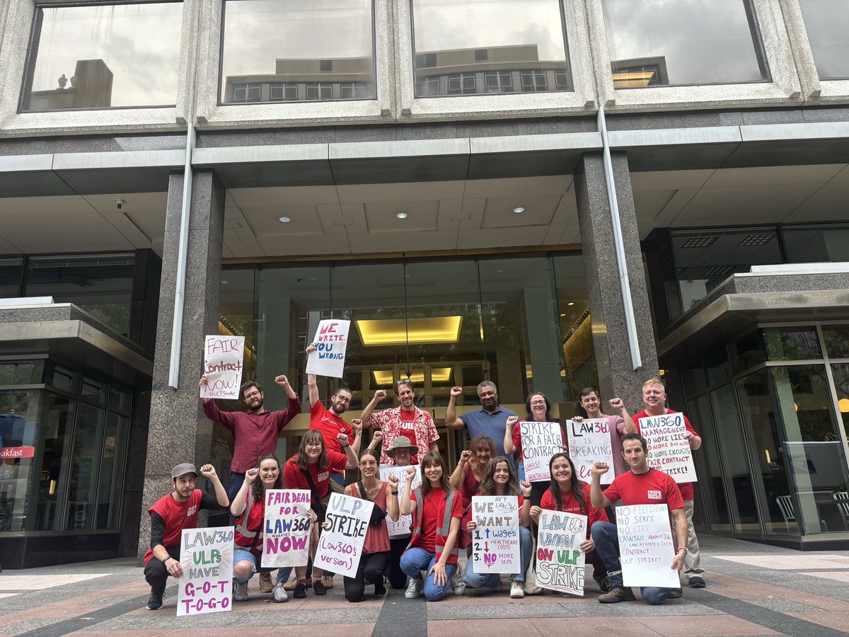 Spent today on the picket line in DC for another day of ULP strike at ⁦<a href="/Law360/">Law360</a>⁩. Let’s get contract this done!  ⁦<a href="/law360union/">Law360Union</a>⁩ strong.